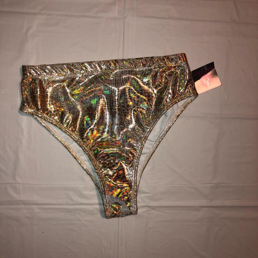 Gold holographic shorts